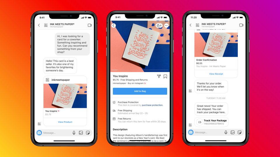 Facebook Shops — IG Direct